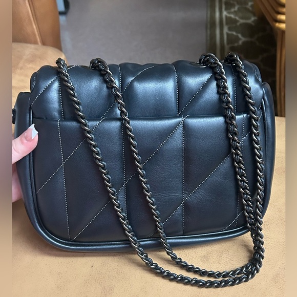 Coach Black Quilted Pillow Madison 26 - Picture 3 of 14